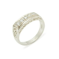 Britanci napravio je 18k bijelo zlatni kubični cirkonijski ženski vječni prsten - veličine opcija -