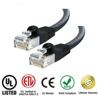 Huetron CAT Ethernet kabel Cat CAT Snagless Patch noge - Računar LAN mrežni kabel, crna