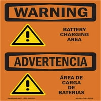 Znak upozorenja - područje punjenja baterije dvojezično