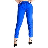 Akiihool radne hlače za žene plus veličine Ženski elastični viši struk flared zvona donjeg rebrastih
