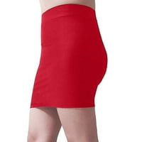 Osnovna pamučna jednostavna rastezljiva cijevi mini suknja