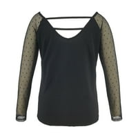 Košulje za žene Dressy Ležerne prilike Žene Čvrsti mrežice Ispis O-izrez dugih rukava majica pulover