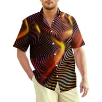 Havajska majica za MONG dugme niz kratki rukav mah Ležeran za ležerne u obliku bora Popular Redovna