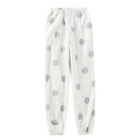 Tople i flanelne široke pidžame jesenske hlače veličine usta labave pidžame domaće zimske ženske pantalone