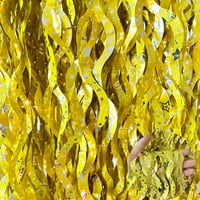 Valovita krilna folija Fringe Kišne zavjese zvijezde Print Wave oblikova kiša zavjesa Foto Booth rekvizicije sirena rođendana ukrasi