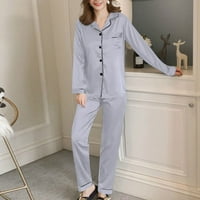 Ballsfhk ženske pidžame setovi dugih rukava za spavanje rublja za spavanje noćne odjeće meke setove
