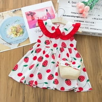 Little Girl Haljina Dečija odjeća Postavi Casual Princess Girls Baby Toddler jagoda za jagode za ispis