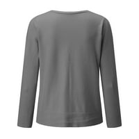 Kardigan za žene Duksev ženski džemper Top solid V-izrez dugim rukavima dame Modni labavi bluza Cardigani