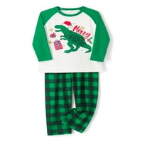 MA & Baby Christmas Porodica Podudaranje pidžama set Dinosaur Print Womenke i muškarci