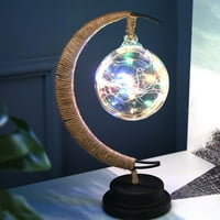 VikakioOze Prodaja domaćeg dekora, LED ukrasna svijetla zvijezda Mjesec lagana ručno rađena kovano željezo