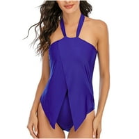 Ecqkame Jedan kupaći komimit za žene u odjeći za čišćenje dame moda čvrsta boja minimalistička suknja