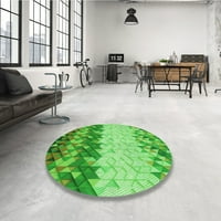 Ahgly Company u zatvorenom okruglom uzorak smaragdne prostirke zelene površine, 8 'krug