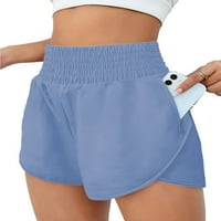 Džepne sportske kratke hlače Žene srednje struk Dvostruki sloj Fitness Casual Yoga Trčevi kratke hlače