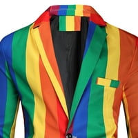 Leey-World Blazers za muškarce Muška modna ležerna kopča Ispisana jednoglasna kaput modni soft-radovi