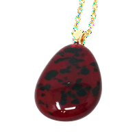 Ogrlica od spojenih vitraža - crvena paprika