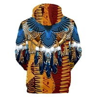 Košulje za fragarn za muškarce muške dukseve sa duksevima etničkog stila 3D digitalni ispis Duks pulover