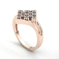 Prirodno 0,5CT okruglo rezanje Dijamantne dame Jedinstvena fantastična godišnjica angažman prsten od