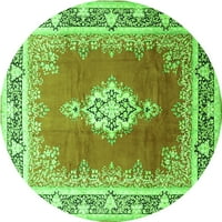Ahgly Company Zatvoreni pravokutnik Medaljon Zeleni tradicionalni prostirke, 6 '9 '