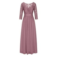 Finelylove ženske službene haljine za vjenčane za goste ljetne haljine košulje dugih dugih rukava Purple