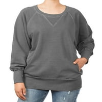 MixMatchy ženski čvrsti pigment obojili francuski francuski džepovi sa pulover duksericom vrh