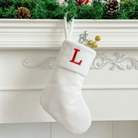 Božićne čarape Malo vezeno pismo pletene Xmas Viseći ukrase čarape Božić dekor