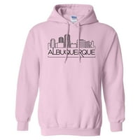 Skyline Albuquerque Hoodie dukserica unise srednje ružičasta