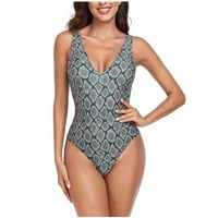 Mikilon ženska modna tiskana udobna labava kupaćim kostimima, atraktivni ogrtač na V-izrezu Atraktivni