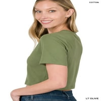 Zenana ženski kratki rukav okrugli vrat Osvrćene majice