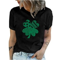 Ženski dan St. Patricki Shamrock tiskane majice Irska djetelina Majica za Valentinovo Bluza Modni okrugli