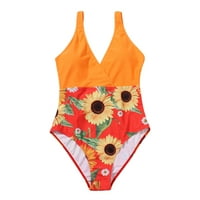 Plus size kupaći kostimi jedan ženski jednodijelni suncokret za suncokret za zatvaranje čipka za blokiranje
