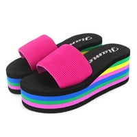 Sandale Žene Žene Modne platforme Papuče za kupanje klinove cipele za plažu Visoka peta za