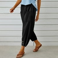Gacuw posteljine za žene Ležerne ljetne pantalone plus veličina Regularna fit dugačke hlače Lounge pantalone