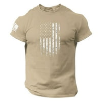 Muške majice Američka zastava Ispis Ležerne prilike fitness kratka rukava