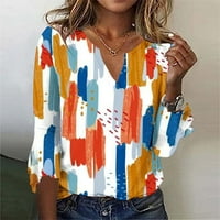 Ženske vrhove Bluze Basic Tees Slatka majica Ženska ležerna štamparija Trojica četvrtine rukava s majicom