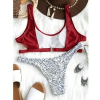 FVWitlyh bikini setovi za žene Sunflower Plus size kupaći kostim kupaći odjeći za plažu -Up bikini ispis