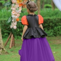 Djevojke za djecu Haljina kratkih rukava Mini haljina bundeve purple 160