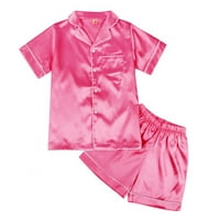 Pajama set za dječje dječje djevojke svilena pidžama spavaćića noćna odjeća salon dnevna odjeća set