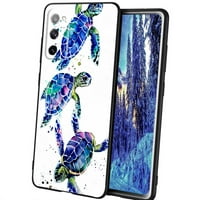 Vodenokolor morske kornjače Umjetnički telefon za Samsung Galaxy A02S za žene Muškarci Pokloni, Mekani