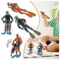 Fdelink Mini diver minijaturne diver figurine Modeli ljudi postavljeni mini plivači figurice Diver igračke