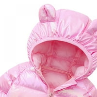 Djevojke za bebe i djecu Fleece Puffer jakna -Toddler Topli zimski kaput, veličine 6m-5t