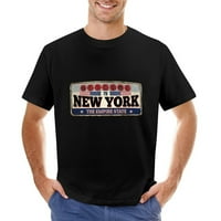 Dobrodošli u New York Vintage Muška grafička majica Vintage kratki rukav Sport Tee Black M