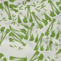 Onuone pamuk poplin twill lagana zelena tkanina tekstura akvarel kotača šivaće tkanine uz dvorište tiskano