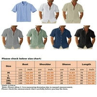 Bomotoo muškarci vrhovi gumb dolje majica rever vrat ljetne košulje casual majica za odmor bijela 3xl