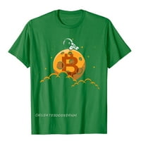 Jhpkjcotton prilagođeni vrhovi majica Jeftini student Top majice Bitcoin astronaut Space BTC Crypto