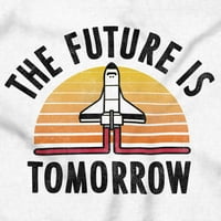 Budućnost sutra prostora Sci-Fy Geeky Muška grafička majica Tees Brisco Marke M