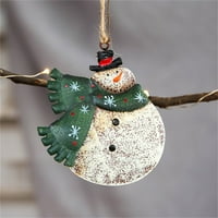 DTIDTPE Božićne ukrase, rustikalni metalni ornament za snijeg za božićno ukrašavanje stabla snjegović božićni viseći ukras Xmas Holiday Decor Božićni ukrasi