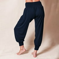 Pgeraug joga hlače yoga joggers labav trening znojni komfejski salon sa džepovima hlače za žene mornarice