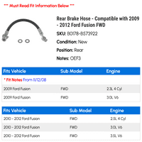 Crevo zadnje kočnice - kompatibilna sa - Ford Fusion FWD 2011
