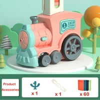 Električni domini set vlaka, automatski zvuk i lagani domine vlakovi blokovi obrazovni igrački poklon