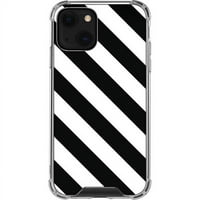 Skinite pruge crno-bijele geometrijske pruge iPhone jasan slučaj